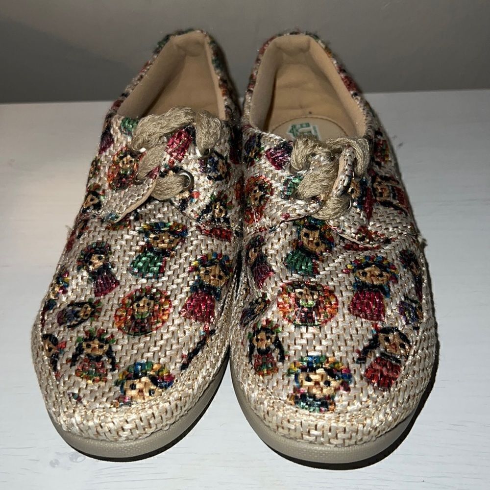 CALZALEON Woven Frida Kahlo Shoes-7.5